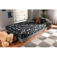 Baxton Studio HT-Grey-Trundle Payton Modern and Contemporary Grey-Finished Twin Trundle